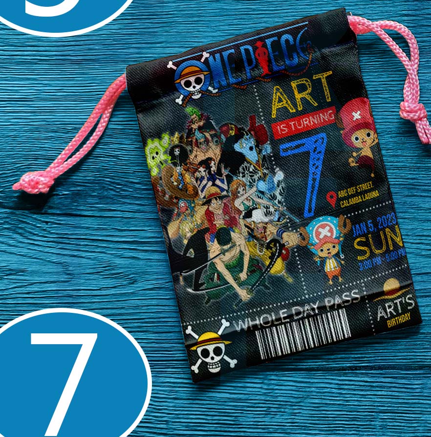 One Piece (12 PCS) Personalized Loot Bags, Favor Bags, Pouch