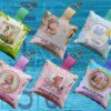 Custom pillow keychains with personalized designs for souvenirs and giveaways.