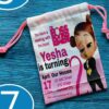 Canvas drawstring pouch with Boss Baby design, perfect for birthday souvenirs and giveaways.