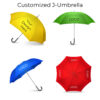 Customized J Umbrella with durable nylon fabric, metal frame, and dotted plastic J-handle. Available for bulk orders.