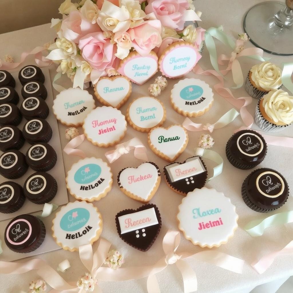 Personalized Edible Treats Including Cookies, Chocolates, and Cupcakes