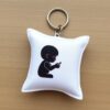 Custom pillow keychains with personalized designs for souvenirs and giveaways.