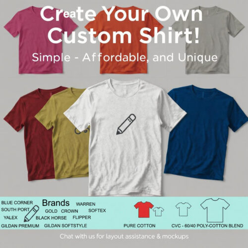 Custom Shirt with DTF Printing | Personalized | Upload Your Design at Checkout