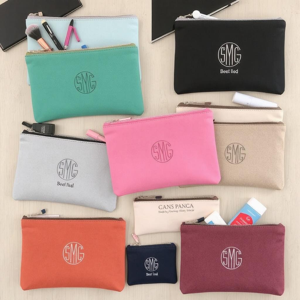 Custom Zip Pouches with Personalized Names and Designs