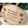 Maple Leaves Wedding Guest Book - Wooden Drop Box Frame - Personalized Keepsake