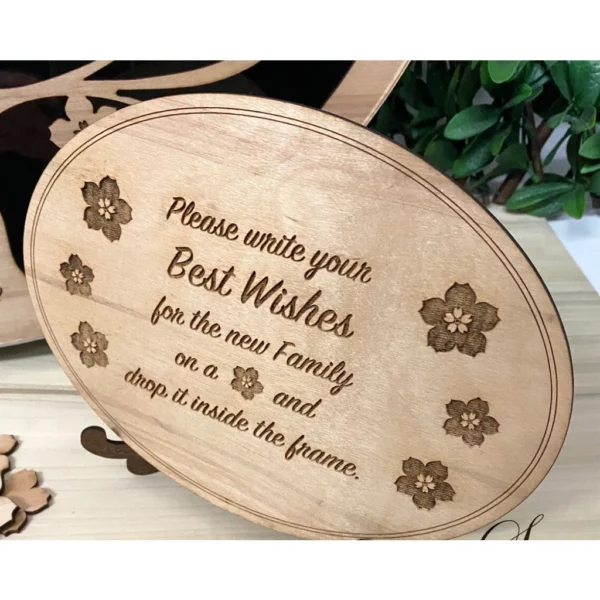 Maple Leaves Wedding Guest Book - Wooden Drop Box Frame - Personalized Keepsake