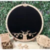 Maple Leaves Wedding Guest Book - Wooden Drop Box Frame - Personalized Keepsake