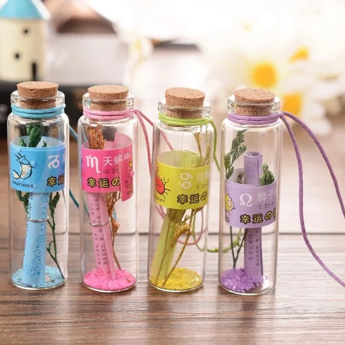 Mini Wishing Bottle – Transparent Glass Wedding Souvenir