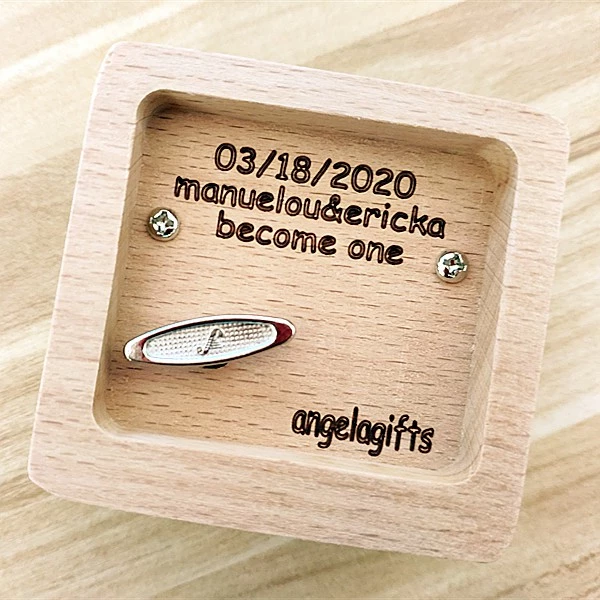 Engraved Wooden Music Box – Personalized Photo Gift