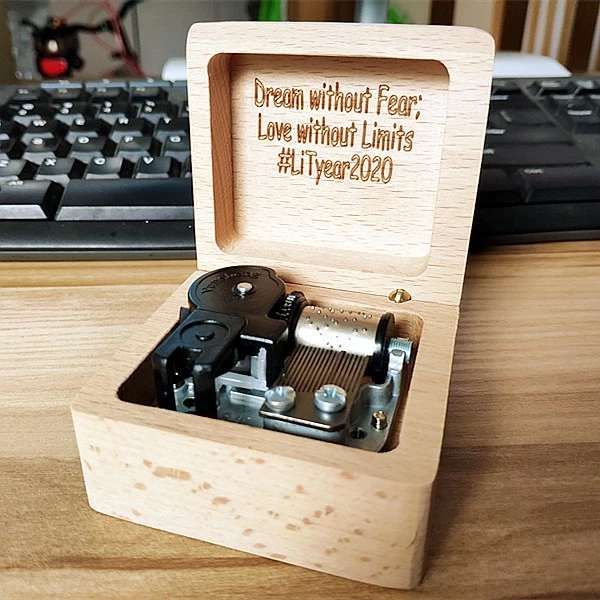 Engraved Wooden Music Box – Personalized Photo Gift