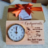 Personalized Wooden Desk Clock – Christening Souvenir & Giveaway