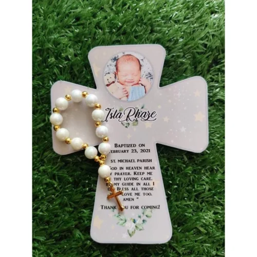 Mini Rosary Baptismal Souvenir - Custom Religious Giveaway