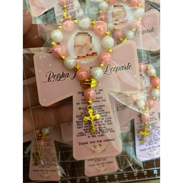 Mini Rosary Baptismal Souvenir - Custom Religious Giveaway